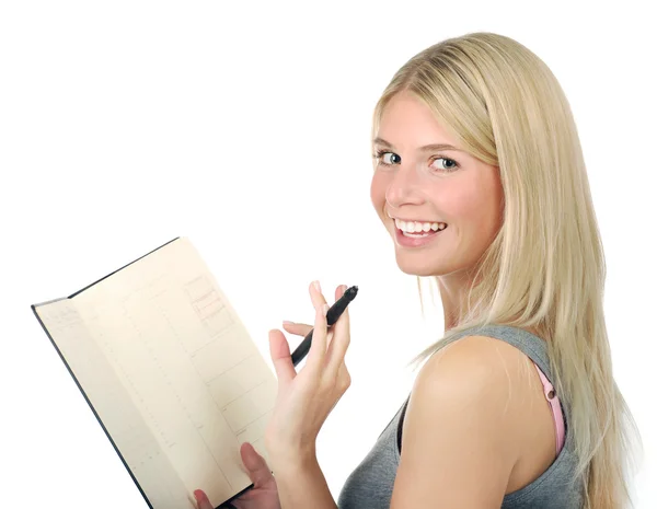 Retrato de una joven mujer de negocios sonriendo —  Fotos de Stock