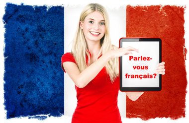 Parlez-vous français? french learning concept clipart