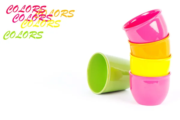 Colorful flower pots — Stock Photo, Image