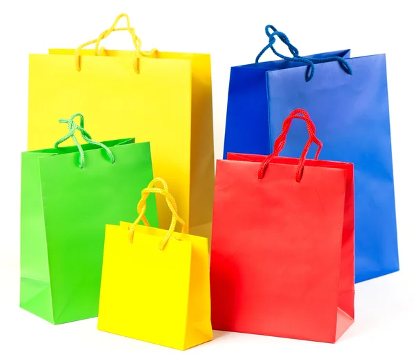 Bolsas de compras coloridas, concepto de venta — Foto de Stock