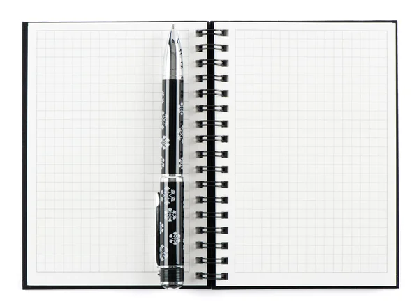 Pencil on open note book — Stock Photo, Image