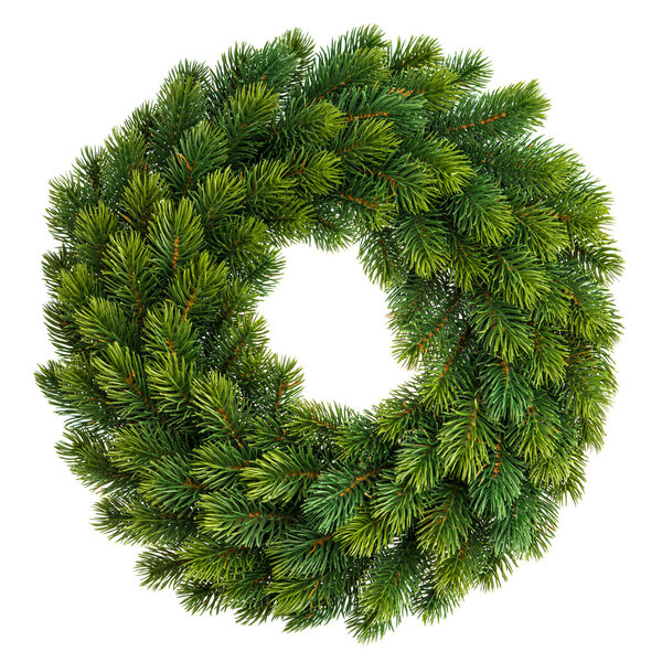 Christmas decoration evergreen wreath undecorated