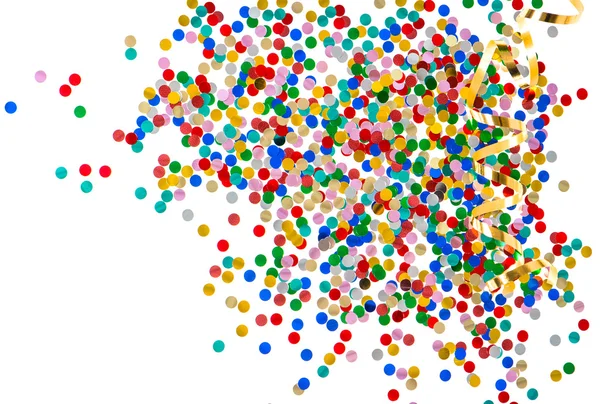 çeşitli renkli konfeti altın Serpantinli ile