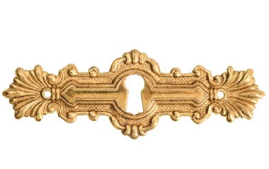 Beyaz arka plan üzerinde izole vintage anahtar deliği