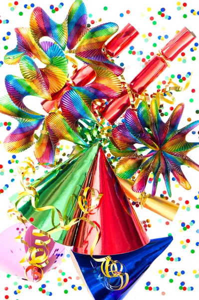 Colorful background with party items — Stock Photo, Image