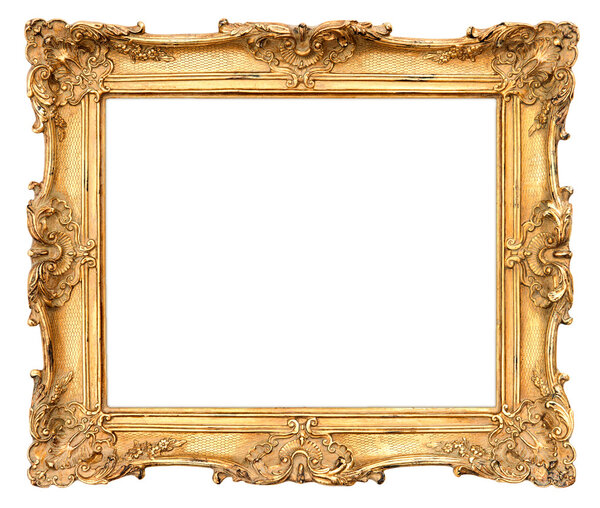old golden frame. vintage background