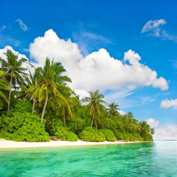 Landscape of tropical island beach Royalty Free Stock Images