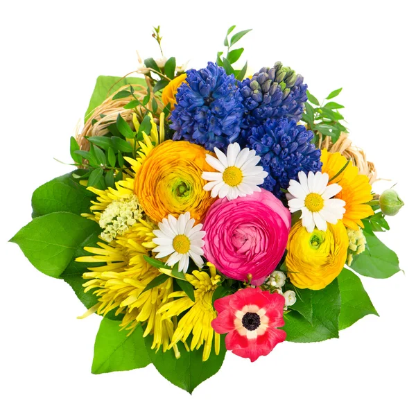 Beautiful bouquet of colorful spring flowers — Stock Photo, Image