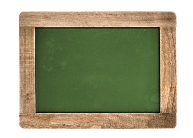 vintage yeşil kara tahta üzerinde beyaz izole