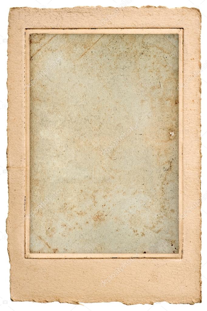 old blank photo post card with frame