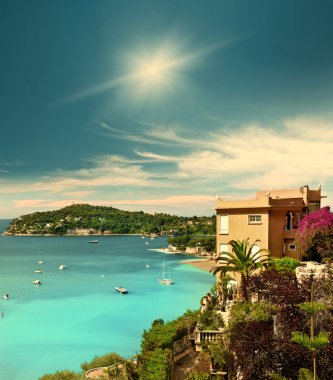güzel Akdeniz manzarası, Fransız Rivierası