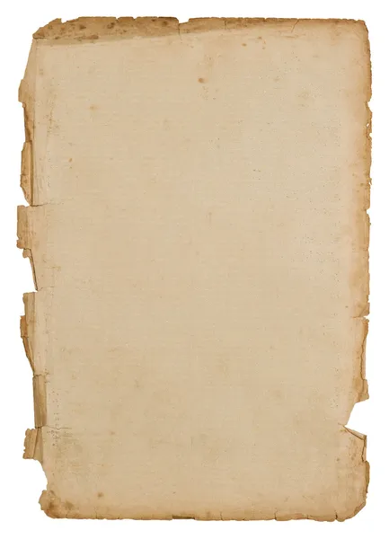 Página livro antigo isolado em branco — Fotografia de Stock