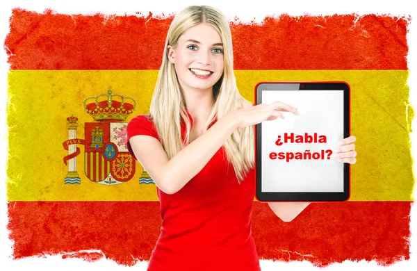 Spanyol nyelv tanulás fogalma — Stock Fotó