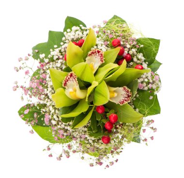 Beyaz Orkide çiçek buketi