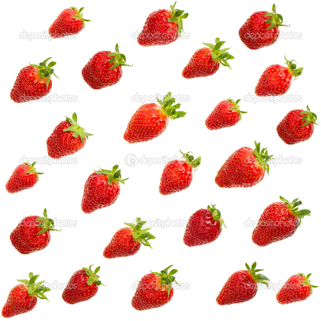 seamless pattern of red strawberries