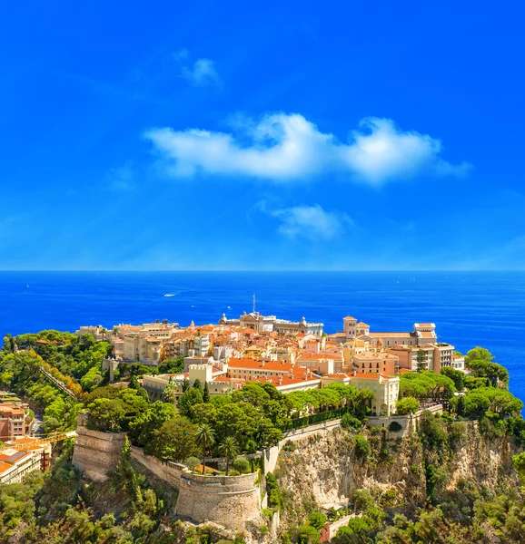 Vista panorámica de Mónaco. Mar Mediterráneo paisaje — Foto de Stock