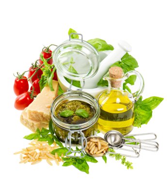 pesto sos için malzemeler