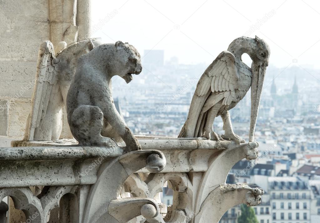 Stone demons from Notre Dame de Paris