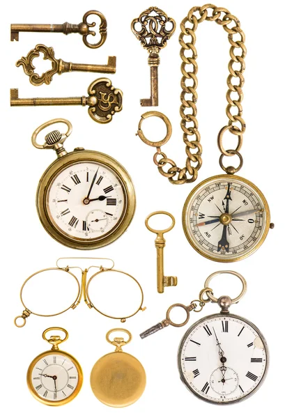 Golden vintage accessories — Stock Photo, Image