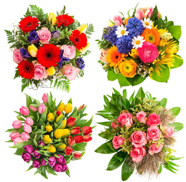 Colorful flower bouquets