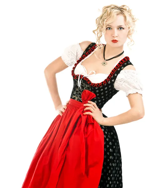 Woman in bavarian dress — Stock Photo, Image