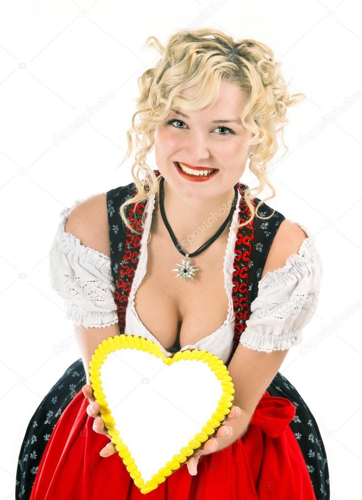 Young woman in bavarian dress