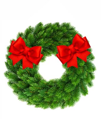 pembe kurdele yay dekorasyonu ile Noel çelenk