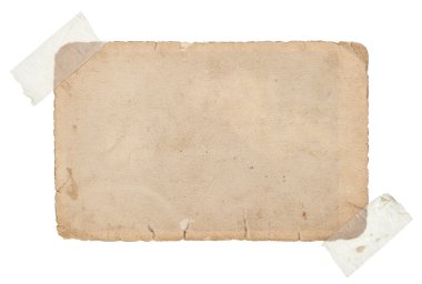 eski bir grungy kağıt kartı üzerinde beyaz izole bant ile