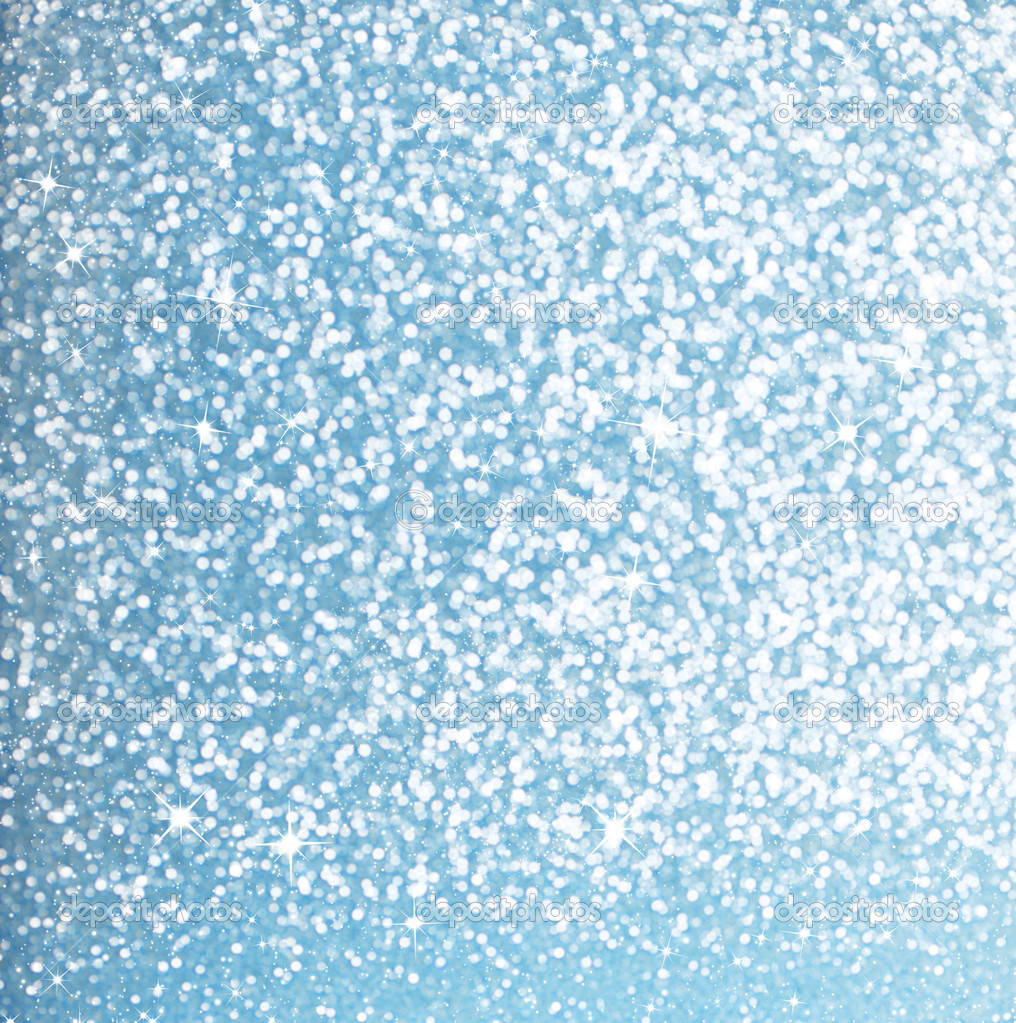 blue background with stars and falling snow effect