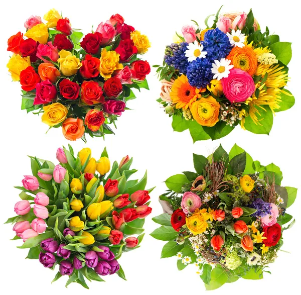 Flower bouquets for Birthday, Valentines Day — Stock Photo, Image