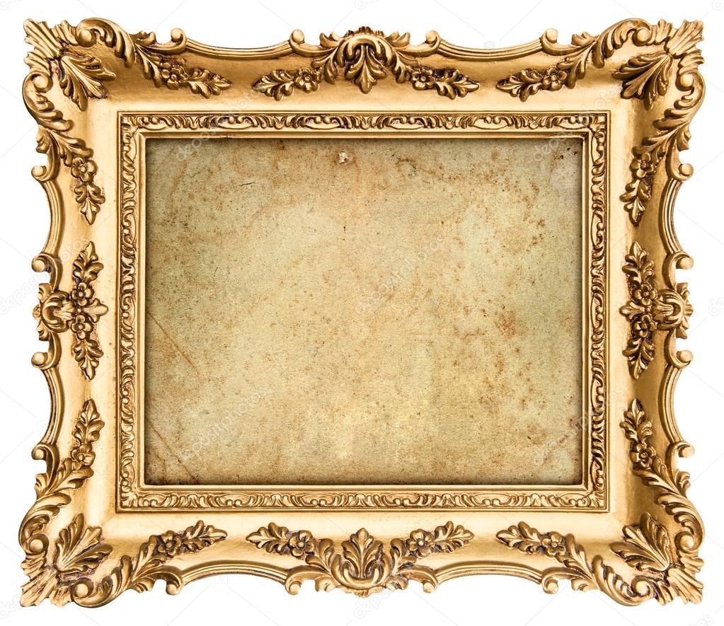 Golden frame with canvas for your picture, photo, image