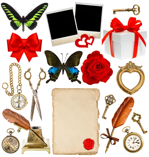 Collection d'objets divers pour scrapbook — Photo