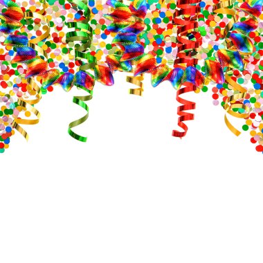 parlak flama üzerinde beyaz renkli konfeti