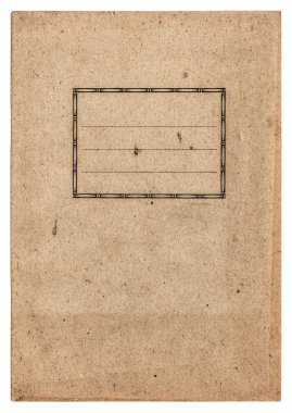 eski kağıt kitap kapağı üzerinde beyaz izole