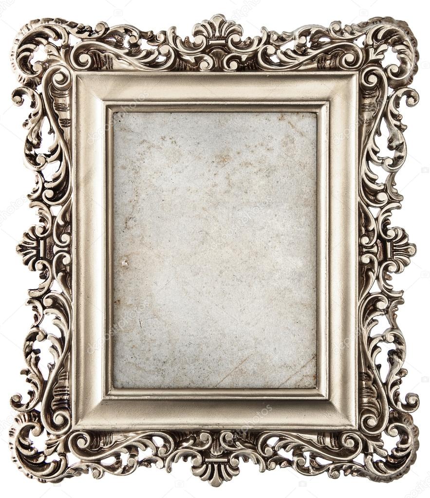 baroque style silver picture frame with canvas