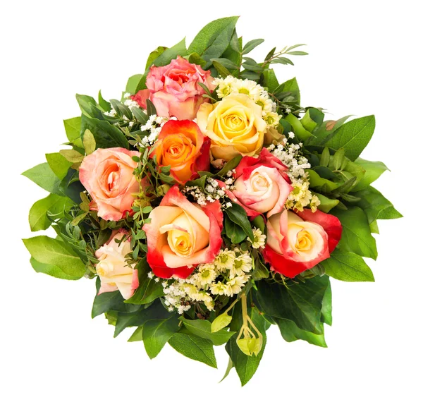 Bouquet di rose variopinte assortite — Foto Stock