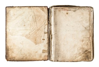 yaşlı sayfalar üzerinde beyaz izole ile eski kitap