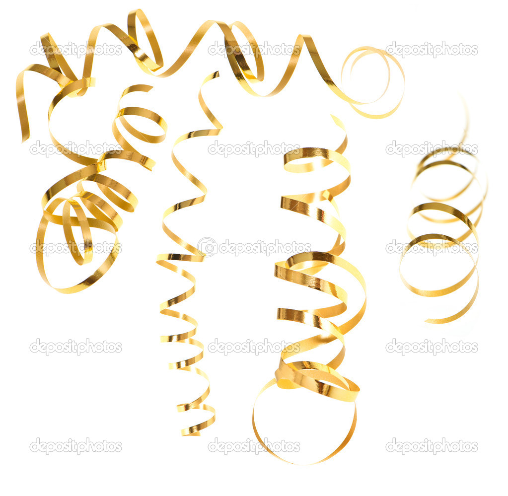 golden serpentine streamer. party decoration