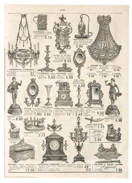 Objetos victorianos antiguos. publicidad retro tienda — Foto de Stock