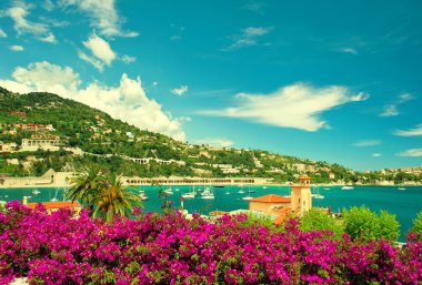 Fransız çiçek sahil, Nice ve Monaco yakınındaki küçük kenti