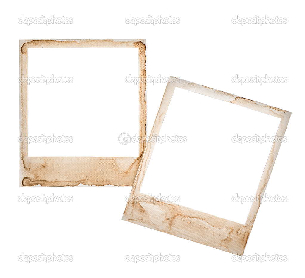 Instant photo frames isolated on white background