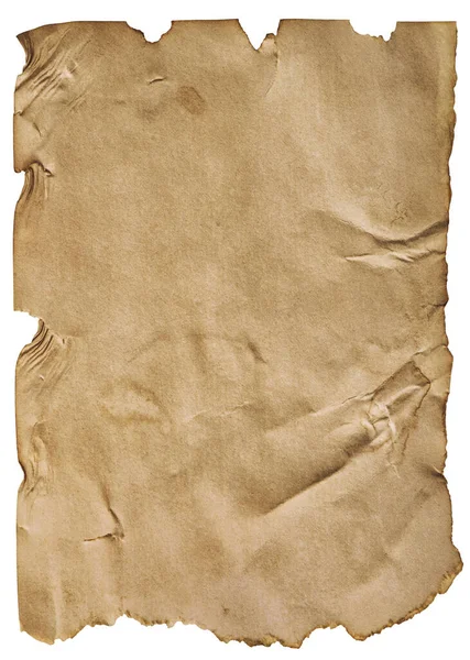 Foglio Carta Usato Con Bordi Strappati Vecchio Grungy Pagina Del — Foto Stock
