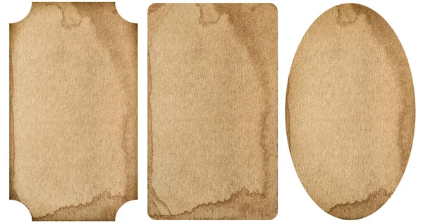 Eski Tarz Kağıt Etiketler Çıkartma Beyaz Arkaplanda Izole Edildi Çizim — Stok fotoğraf