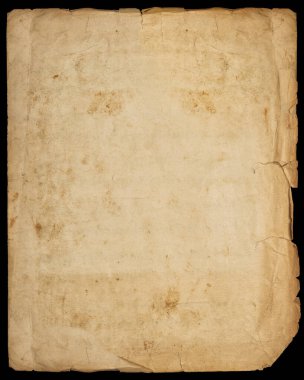 Yırtık kenarları olan eski, kullanılmış kağıt levha. İğrenç kitap sayfası dokusu