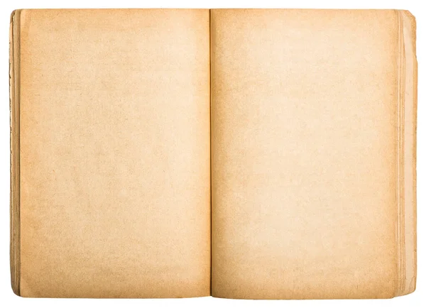Beyaz Arka Plan Üzerinde Izole Açık Eski Kitap Kullanılan Kağıt — Stok fotoğraf