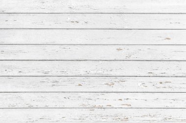 White wooden background. Distressed weathered wood texture