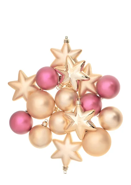 Altın Pembe Noel Mücevherleri Noel Süsü Kart Kavramı Telifsiz Stok Imajlar