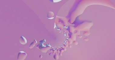 3d render mor pembe soyut arkaplan akışkan sıvı damlalar tasarım için, basit modern tasarım arka plan