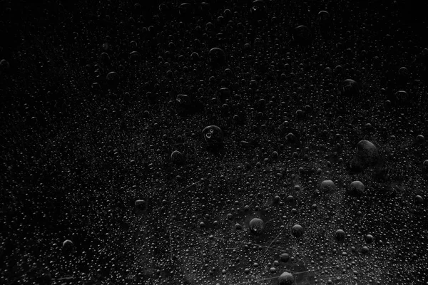 Água Congelada Gotas Fundo Escuro Close — Fotografia de Stock