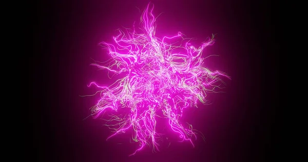 Render Abstract Bundle Neon Lines Pink Communication Internet Modern Black — Stockfoto